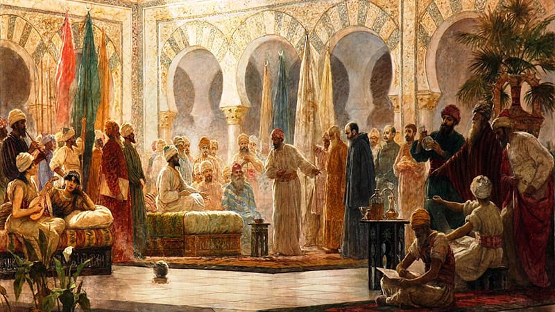 ill. Abd al-Rahman III reçoit des ambassadeurs