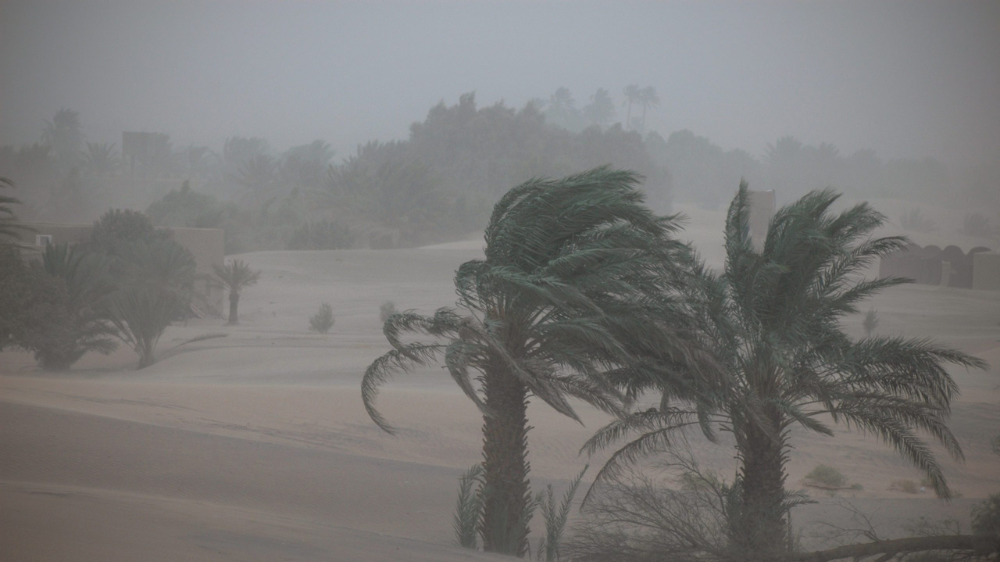 Sandsturm in der Sahara, Marokko