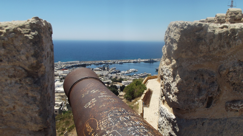 Photo d'un Canon du fort de Kélibia, Tunisie.